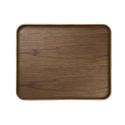 Bandeja com Pé 45,5x36cm Nogueira - Wood Black