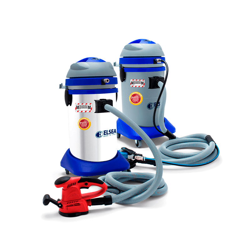ELSEA Vacuum Cleaner VIBRA 125M Plastic Tank for Electric/ Pneumatic Tool