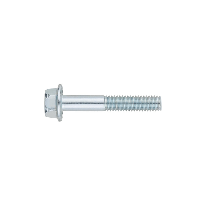 Parafuso Hexagonal com Flange Serrilha DIN 6921 M6X16 8.8 Zincado Branco CHEMITOOL FASTENERS