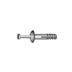CHEMITOOL Hammer in Polyamide Plug 6x25 White Zinc Plated (Box)