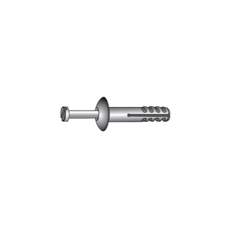 CHEMITOOL Hammer in Polyamide Plug 6x25 White Zinc Plated (Box)