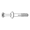 CHEMITOOL Hammer in Polyamide Plug 6x25 White Zinc Plated (Box)