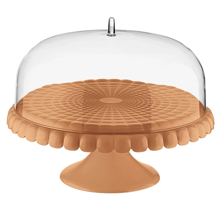 Prato para Bolos com Pé e Campânula Terracotta - Tiffany