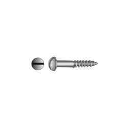 Parafuso Cabeça Oval com Fenda para Madeira DIN 96 N18 3X12 Zincado Branco CHEMITOOL FASTENERS