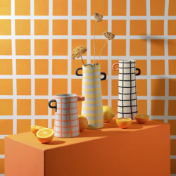 Vase Orange Checkered 11cm - Rayu