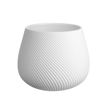 Vase White 24cm Rotate - Rica