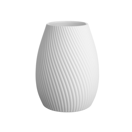 Vase White 20cm Rotate - Rica
