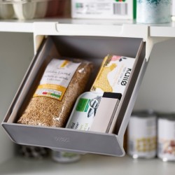 Under-Shelf Drawer Storage Organizer Grey - CupboardStore