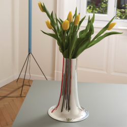 Flower Vase Silver L - Trumpet