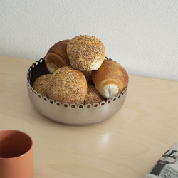 Cesta Redonda 21cm Plateado - Edges