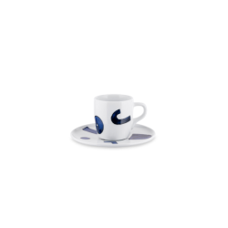 Set of 4 Latte Cups with Saucer - Yunokiware