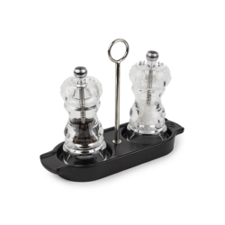 Ceramic Tray for Two Mills Black - Linea