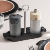Base para Moinhos Cerâmica com Pega Preto - Linea