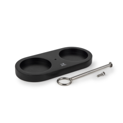 Bamboo Tray for Two Mills with Handle Black - Linea
