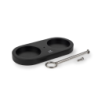 Bamboo Tray for Two Mills with Handle Black - Linea