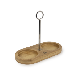Bamboo Tray for Two Mills with Handle Natural - Linea