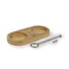 Bamboo Tray for Two Mills with Handle Natural - Linea