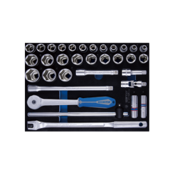 KING TONY 33 Piece 1/2' DR. Socket Set for Trolley (EVA FOAM)