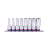 KING TONY 8 Piece 1/2' DR. Star Socket Rail Set