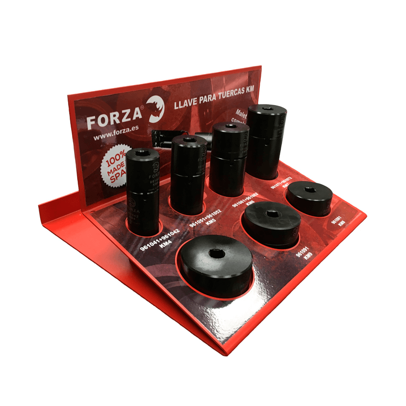 Expositor de Porcas KM (961081, 961091 y 961101) (96104, 96105, 96106 y 96107) sem Mala FORZA