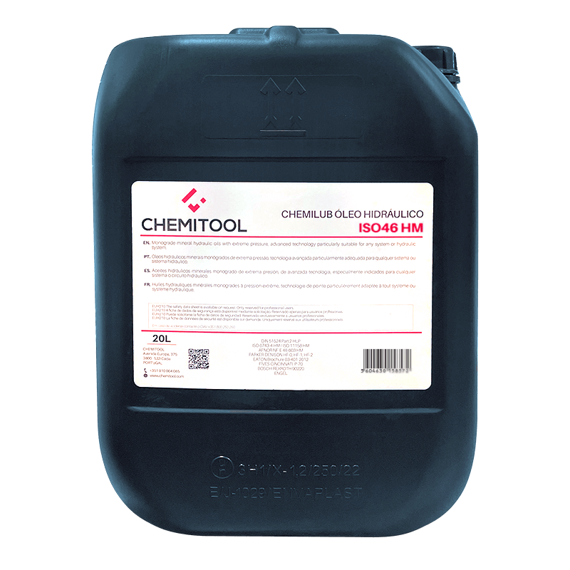 CHEMILUB Óleo Hidráulico ISO46 HM 20L CHEMITOOL CHEMICALS CHEMILUB Óleo Hidráulico ISO46 HM 20L CHEMITOOL CHEMICALS