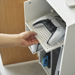 Game Console Organizer White - Tower