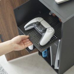 Game Console Organizer Black - Tower