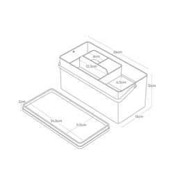 Sewing Box Black - Tower