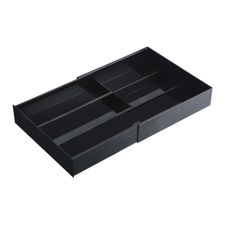 Extendable Drawer Organizer with Slide Black - Tower
