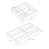 Extendable Drawer Organizer with Slide Black - Tower