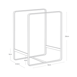 TOWER DISH ORGANISER WH