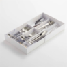 Extendable Cutlery Tray with Slide White - Tower