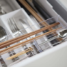 Extendable Cutlery Tray with Slide White - Tower