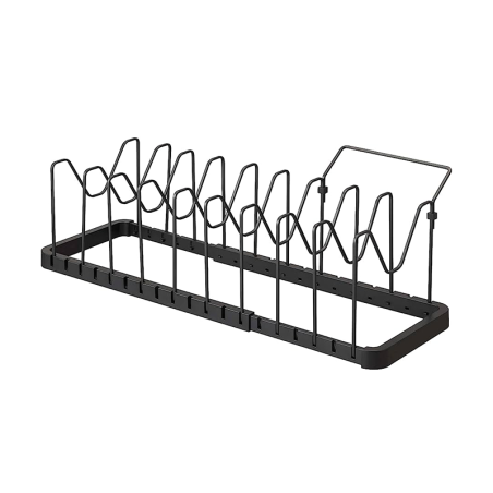 Extendable Pot Lid and Pan Holder Black - Tower