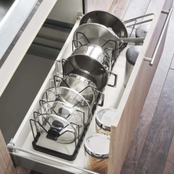 Extendable Pot Lid and Pan Holder Black - Tower