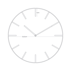 Reloj de Pared Negro - Rin