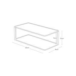 TOWER RECTANGULAR DISH RACK WH