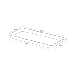 TOWER AMENITY TRAY L WH