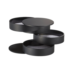 Caja para Acesorios de 4 Compartimientos Negro - Tower