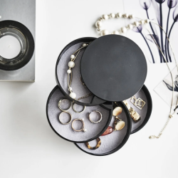 TOWER 4-TIERED ACCESSORY BOX BK