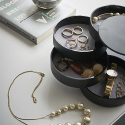 TOWER 4-TIERED ACCESSORY BOX BK
