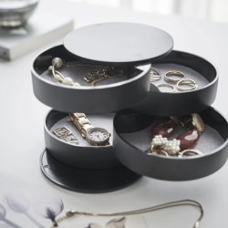 TOWER 4-TIERED ACCESSORY BOX BK