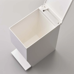 Sanitary Step-On Trash Can White - Tower