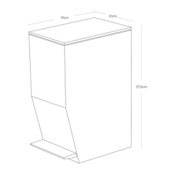 Caixote do Lixo WC com Pedal Branco - Tower