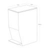 Caixote do Lixo WC com Pedal Branco - Tower