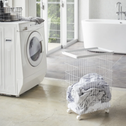 Laundry Basket With Wheels White - Tower