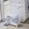 Laundry Basket With Wheels White - Tower