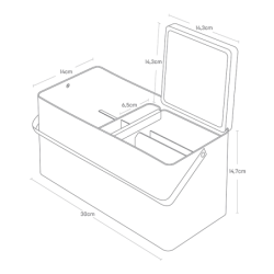 Caja para Maquillaje Blanco - Tower