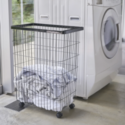 Laundry Basket With Wheels Black - Tower