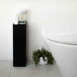 Suporte para Papel Higiénico Preto - Tower